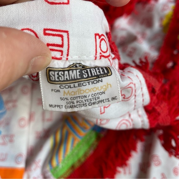 Vintage Sesame Street Coverlet quilt topper with fringe twin 76”x 108” ABCs - Picture 6 of 10